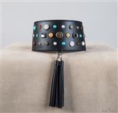 Soft collars made with fine Italian Leathers. A storm of stones makes these coll
