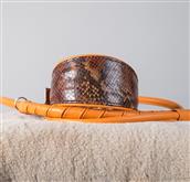 Soft collars, made with fine Italian Leathers.
If you love reptile printed leathers this will be yo
